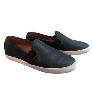 Frye Dylan Slip-On Black Leather Loafer Shoes size 7.5